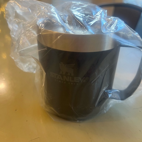 Stanley Matte Black and Silver Camp Mug w/ Logo - Picture 4 of 4